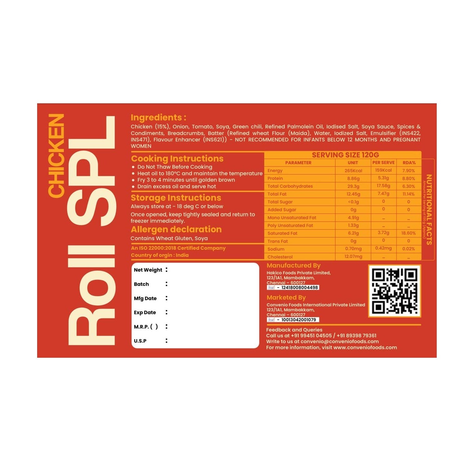 Rolls Chicken Spl